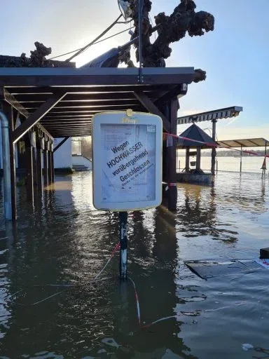 Hochwasser im Bundeshäuschen – Aufnahme aus unserem Archiv