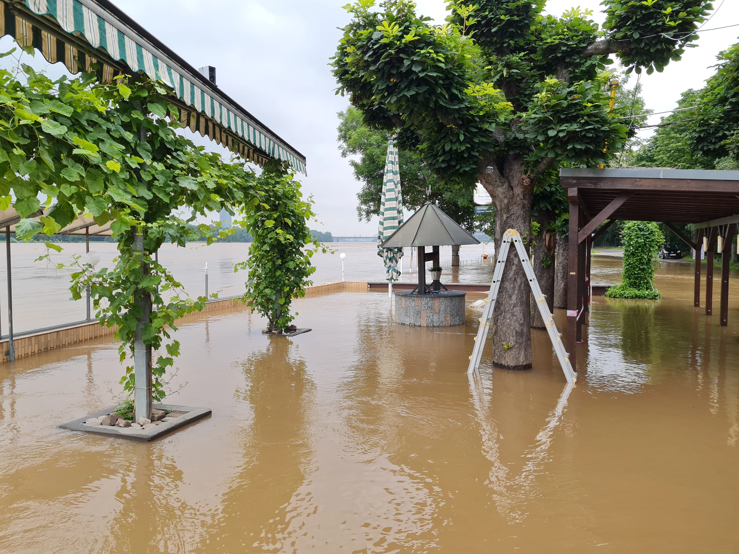 Hochwasser im Bundeshäuschen – Aufnahme aus unserem Archiv