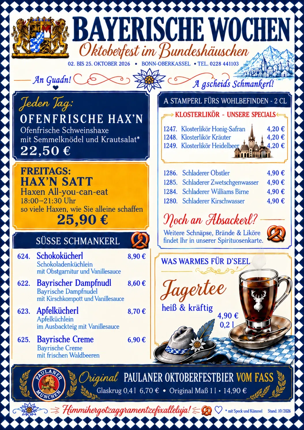 Speisekarten – Bild